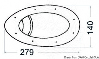 Osculati 13.258.24 - Пара настенных врезных прожекторов с герметичными рефлекторными лампами Sealed Beam 4” 24 В 