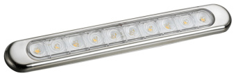 Osculati 13.192.01 - Накладной 10 LED светильник водонепроницаемый IP66 12В 6Вт 450Лм корпус из нержавеющей стали без выключателя