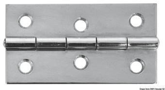Osculati 38.822.03 - Петли 1,3 мм из нержавеющей стали 70x40 мм, прямоугольная 