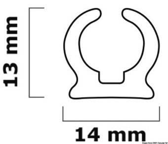 Osculati 44.010.01 - Белый полужесткий лоток из ПВХ 4 м (4 м.)