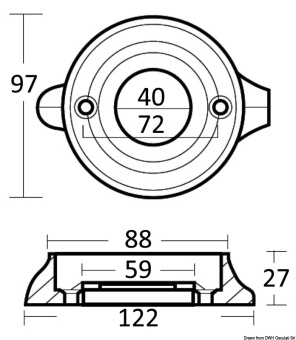 Osculati 43.529.11 - Магниевый кольцевой анод Volvo Penta 876286 для моторов Saildrive 120 97x122x27 мм