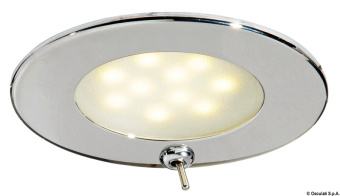 Osculati 13.447.02 - Встраиваемый LED светильник Atria 12/24В 2Вт 215Лм белый свет c выключателем