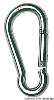 Osculati 09.187.08 - Карабины из нержавеющей стали без проушины AISI 316 зеркальной полировки 8 мм (10 шт.)