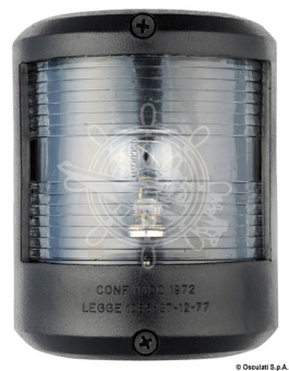 Osculati 11.417.14 - Utility 78 навигационный огонь белый 135° 24 В 95 x 80 x 120 мм с корпусом из чёрного поликарбоната для судов до 20 м