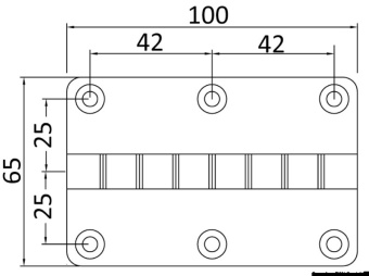 Osculati 38.839.00 - Удерживающая петля с фрикционном механизмом 100x65x3мм из нержавеющей стали AISI316