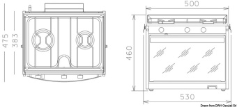 Osculati 50.370.00 - TECHIMPEX Marinertwo газовая двухконфорочная плита 530 x 475 x 460 мм