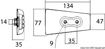 Osculati 43.554.34 - Магниевый анод для Volvo Penta DP 3863206/3588746 