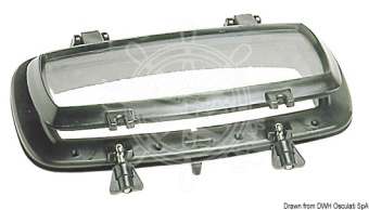 Osculati 19.696.00BI - Прямоугольный иллюминатор из нейлона 320x120 мм
