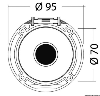 Osculati 15.900.13 - Ниша Classic Evo для душа и смесителя с круглой крышкой 95 мм задний выход для душа