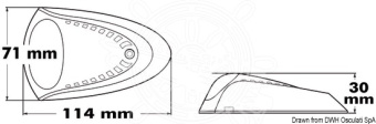 Osculati 13.652.01 - Носовой огонь ATTWOOD на светодиодах 12В 750 Лм 120° 114x71x30 мм