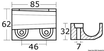 Osculati 43.264.00 - Цинковый анод Yamaha/Selva 63D-4525101 для четырехтактных подвесных моторов 40/50 л.с. 85x62x32 мм