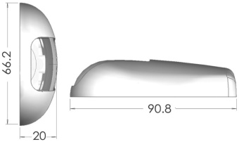 Osculati 11.049.01 - Бортовой огонь светодиодный Sea-Dog красный 112,5° 12/24В 90,8x66,2x20мм из нержавеющей стали AISI316 на стену