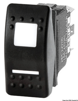 Osculati 14.298.04 - Marina R II выключатель клавишный ON-OFF-ON 12/24В IP56 с двумя светодиодами