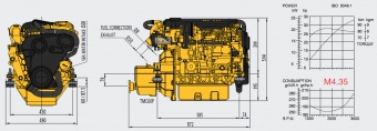 Двигатель Vetus M4.35 - 24,3 кВт (33,0 л.с.)