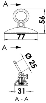 Съемное крепление для кранцев 31x77x55 мм Osculati