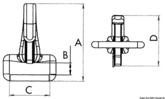 Osculati 09.252.30 - Нержавеющие карабины с серьгой 30 мм (10 шт.)