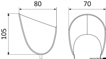Osculati 23.134.01 - Самонесущий вентиляционный рукав для люка люков от 40 до 60 см Wind scoop Osculati