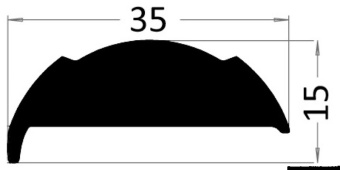 Osculati 44.481.33 - Основание ПВХ Bianca На Профиль 20 Svasato (24 м)