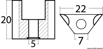 Osculati 43.260.11 - Анод Yamaha 25/90 л.с. (2 шт)