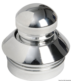 Ручка-кнопка и кольцо из хромированной латуни 19 мм