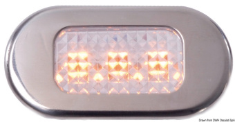 Встраиваемый светодиодный светильник для дежурного освещения Зеркальная полировка 12В