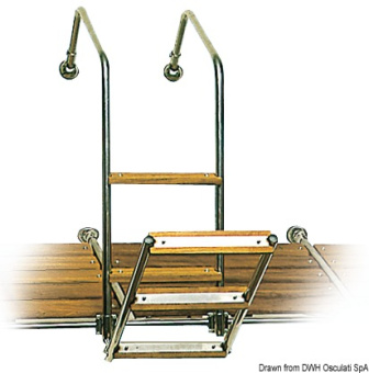 Osculati 48.320.06 - Platform 7 wood ступени ladder 