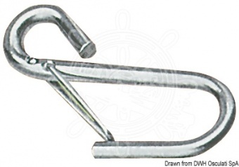 Osculati 09.850.00 -Крюк из нержавеющей стали с пружинным замком 95 мм 