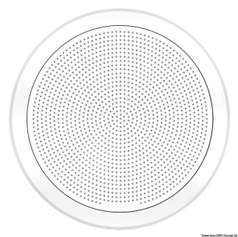 Osculati 29.845.01 - FM-F65RW Встраиваемый динамик 6.5 дюймов, круглый, белый (в комплекте пара).