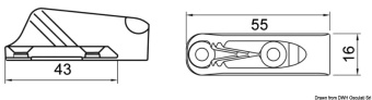 Osculati 56.211.18 - Кулачковый эксцентриковый стопор CLAMCLEAT CL211 MKII