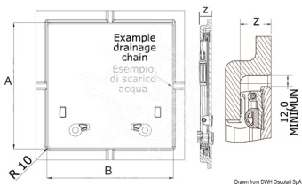 Osculati 19.440.20 - Люк LEWMAR Flush Hatch 20