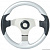 Osculati 45.163.24 - Technic рулевое колесо черный / серебро 350 мм (1 компл. по 1 шт.)