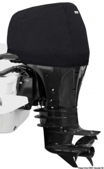 Osculati 46.542.54 - Шитый черный чехол для моторов SUZUKI DF115BG/140BG вентилируемый Osculati