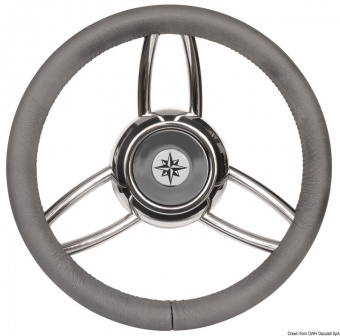 Osculati 45.169.02 - Рулевое колесо Blitz с мягким полиуретановым кольцом серого цвета 