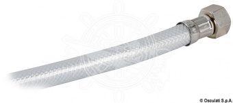Osculati 15.240.34 - Душевая ниша Oval со смесителем и кнопочным душем Desy, крышка хром, шланг армированный ПВХ 4 м