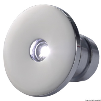 Osculati 13.477.22 - Встраиваемый LED светильник Apus-R дежурного освещения 12/24В 0.24Вт 3Лм красный свет фронтальный пучок