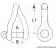 Osculati 08.856.05 - Изогнутые такелажные скобы кованные 5 мм (10 шт.)