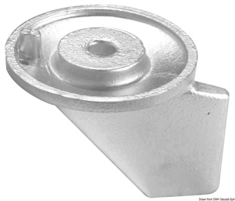 Osculati 43.272.86 - Цинковый триммер Johnson/Evinrude/OMC/Suzuki 5031536/55125-87E01 для четырехтактных моторов 40-70лс Ø61мм 70x50мм
