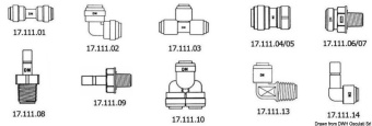 Osculati 17.111.01 - Female/female connecting sleeve (10 шт.)