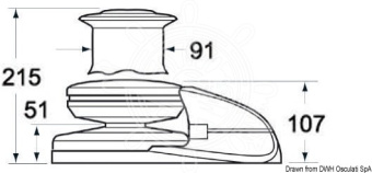 Osculati 02.563.10 - Lewmar V5 лебедка, высокая 10 мм цепь