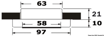 Osculati 13.433.30 - Встраиваемый светодиодный светильник Capella, 12/24 В, 4,4 Вт, зеркальная полировка 