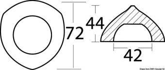 Osculati 43.224.41 - Цинковый анод для гребных винтов Max-Prop Ø42 мм 72x44 мм