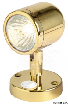 Osculati 13.947.01 - Шарнирный точечный светильник с выключателем 60 мм, полированная латунь 