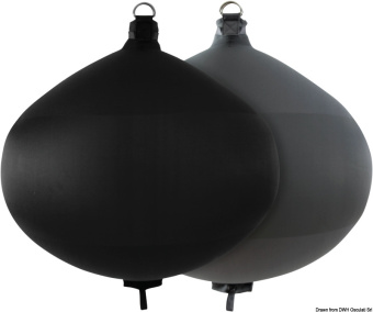 Тканевый надувной кранец FENDERTEX сферической формы черный
