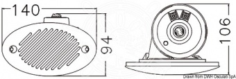 Osculati 21.100.20 - Врезной горн Fiamm Полированная нержавеющая сталь 115 dB 140x80 мм 