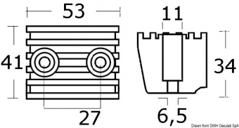Osculati 43.549.05 - Цинковый ножной анод Volvo DPX 