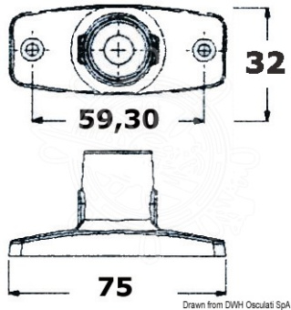 Osculati 11.039.18 - Круговой светодиодный стояночный огонь Evoled 360° 12 В 100 мм из нержавеющей стали