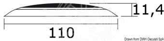 Osculati 13.179.85 - Накладной LED светильник 12В 3.2Вт 108Лм накладка из нержавеющей стали