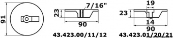 Osculati 43.423.11 - Плоский анод для Alpha/Bravo 35/300 HP алюминиевый 