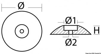 Osculati 43.918.03 - Anodo a rosa imbullonare Ø мм 110 г690 magnesio 