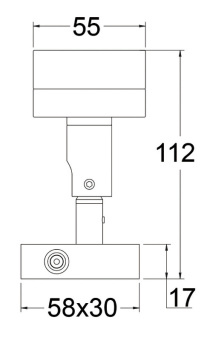 Osculati 13.439.16 - Точечный LED светильник Laguna 12/24В 2Вт корпус из хромированной латуни с выключателем